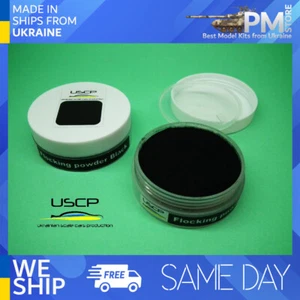 USCP 24A033 Hi-Quality Flocking powder Black 30ml - Picture 1 of 3