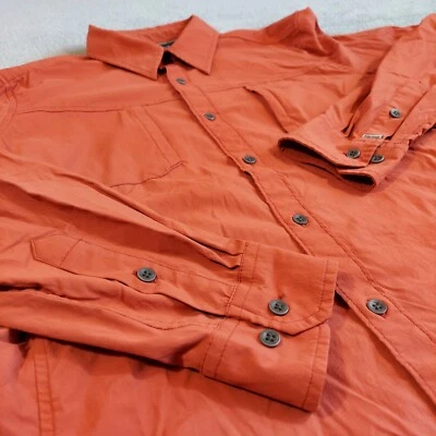 Marmot Shirt Mens Large Orange Nylon Performance Vent Hiking Outdoor Long Sleeve - Image 1 of 4
