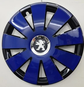Blue/Black 15" wheel trims to fit Peugeot Partner MK2 2009-2018 (Not Boxer) - Picture 1 of 4