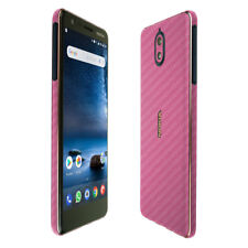 Skinomi TechSkin - Pink Carbon Fiber Skin & Screen Protector for Nokia 3.1