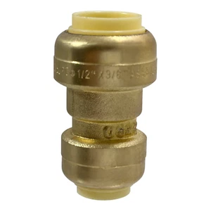 1 Pc XFITTING 1/2" x 3/8" Push Fit Coupling, Push to Connect Reducing Coupling - Afbeelding 1 van 7