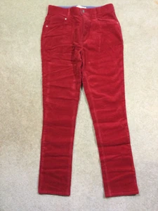 NWOT Boden Kids Boys 14 Red Slim Cord Stretch Pants Cords Corduroy Classic - Picture 1 of 5