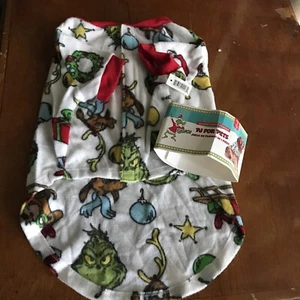 Grinch Pet Dog Pajamas Small 8-20lb Christmas Sweater Winter White Holiday Stole - Picture 1 of 6