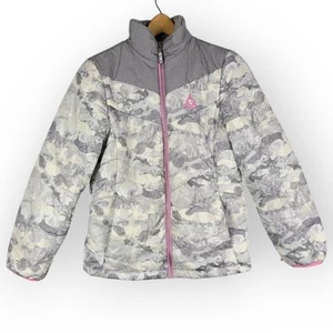 Gerry Gray Camo Puffer Coat Girls Size Large Outdoors Winter Cozy Athleisure - Picture 1 of 8