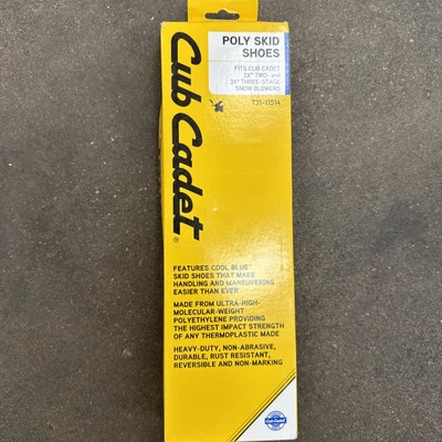 Cub Cadet Zapatos Deslizantes Poli Azul 2X 2 Etapas/3X 3 Etapas Sopladores de Nieve No Abrasivos Foto 1 de 2