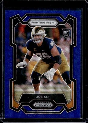2024 Prizm Draft Picks Joe Alt RC Blue Wave Rookie #/249 Fighting Irish - Image 1 of 2