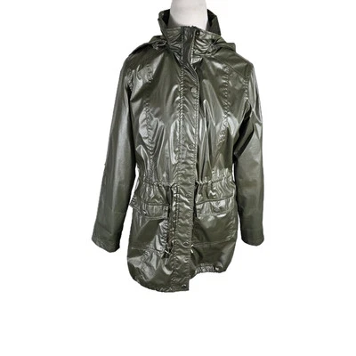 style co Wms XS Green Color Hooded Lt.Weight Poly  Jacket R12 - Image 1 of 4