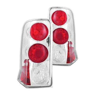 For Cadillac Escalade 02-06 Driver & Passenger Side Chrome/Red Euro Tail Lights Foto 1 de 2