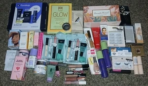 Huge makeup lot Jeffery Star,rcovergirl,LIP Gloss, Eyelashes, Retinol NEW - Picture 1 of 10