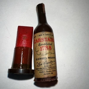 Vintage Lipstick 1930s CARSTAIRS 1788 Whiskey Bottle Christy Cosmetics Red J3 - Picture 1 of 10