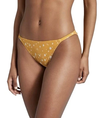 Parte inferior de bikini Kona Sol amarilla manchada a lunares talla XL descarada vacaciones nueva sin etiquetas Foto 1 de 4