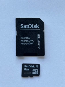 SanDisk 8 GB MicroSDHC with Adapter - Picture 1 of 1