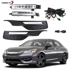 For Honda Accord 2016-2017 Sedan Front Bumper LED Fog Lights Lamps+Switch+Wiring - Picture 1 of 12