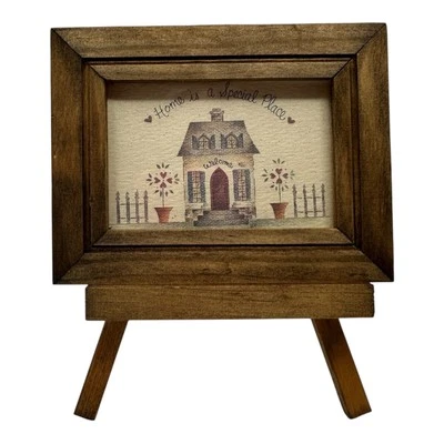 Primitive Home Is A Special Place Mini Wood Framed Art With Easel Stand 5 x 4¼" - Image 1 of 4