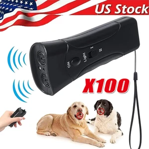 Ultrasonic Anti Dog Barking Device Pet Trainer LED Light Gentle Chaser Style LOT - Imagen 1 de 12