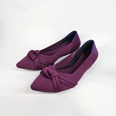 Rothys The Knot Point II Flats Womens 8 Comfort Woven Stretch Purple Thistle - Изображение 1 из 4