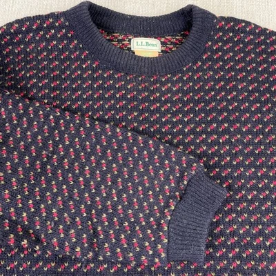 Vintage LL Bean Birdseye Fisherman Sweater Mens Large Wool Blend Norway Heritage - Image 1 of 4