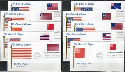 US Scott #3403a-t "The Stars and Stripes" set of 20 FDCs - Image 1 of 2