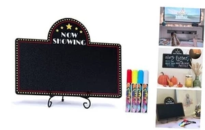 Movie Night Decorations Chalkboard Kit for Movie Theme With Chalk Markers - Picture 1 of 7