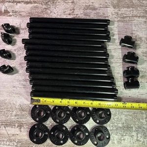 Appendiabiti industriale per tubi 30pz. Appendiabiti salvaspazio da parete per abbigliamento - Foto 1 di 6