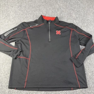 Suéter Nebraska Cornhuskers para Hombres 2XL Negro Golf Pullover Columbia Cuarto Cremallera - Imagen 1 de 10