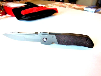 NEW- Custom Knife Factory (CKF) Bob Terzuola Eagle Rock Carbon Fiber S90V #92 - Image 1 of 4
