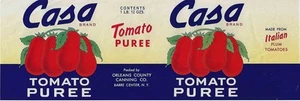 Casa Tomato Puree, Original Can Label, Circa 1960's, 13x4.25" - Picture 1 of 1
