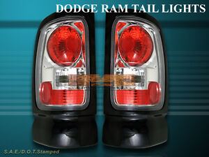1994-2001 DODGE RAM TAIL LIGHTS CHROME BRAKE LAMPS PICK UP 1500/2500/3500