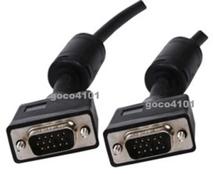 VGA CABLE MALE TO MALE MONITOR CABLE LCD VGA CABLE LEAD 1.8M HIGH QUALITY NEW - Picture 1 of 2