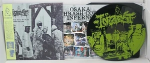 INZEST VIOLENCE NOT WORDS EP + DEMO 1987-1988 LIMITED GREEN SILK-SCREEN BACK ART - Picture 1 of 3