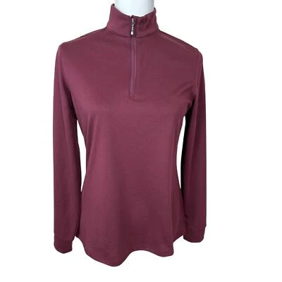 Greg Norman Women's Ladies 1/4 Zip Turtle Neck S/CH Golf Shirt Stretch Fabric - Image 1 of 4
