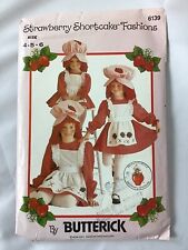 Strawberry Shortcake Dress Costume Pattern 6139 Complete Uncut Size 4-5-6 Child