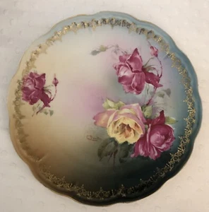 Antique J&C Senta Floral 12” Plate Platter Tray Bavaria Germany Hand Painted - Picture 1 of 10
