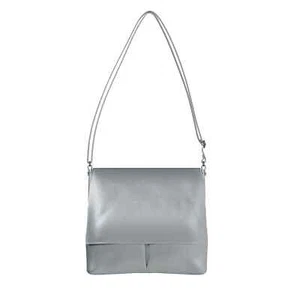 Henkel Hand Schulter Umhänge City Shopper Tasche Veganes Leder 30607 Silver colo - Bild 1 von 6