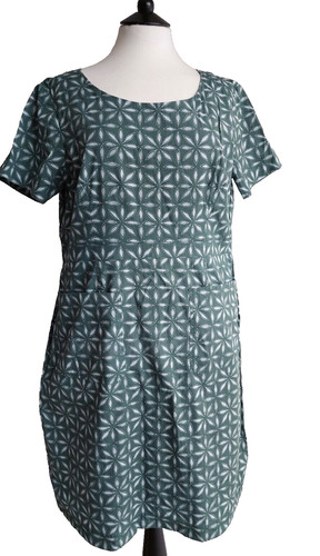 OFF WHITE ☆ Abito Roba Bianca Taglia 16 Floreale Verde Cotone Off White Stampa Cotone Foderato