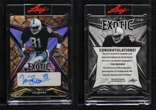 2022 Leaf Exotic Base Auto Turtle /5 Tim Brown #EA-TB1 Auto HOF