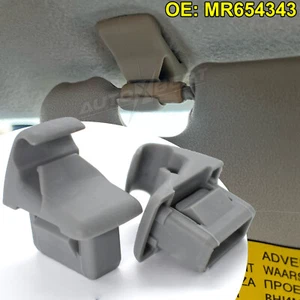 2x Car Sun Visor Clip Hook Hanger Holder Bracket For Mitsubishi Lancer Outlander - Imagen 1 de 9