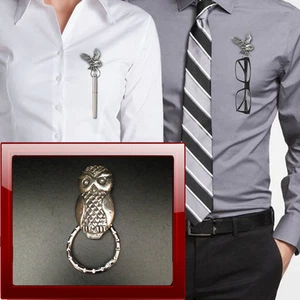 Broche Búho Estilizado PP-B19 Soporte de aro para gafas, bolígrafo, joyería de identificación  - Imagen 1 de 1