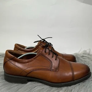Mens Florsheim Midtown Cap Toe Oxford Shoes Brown Leather 13 - Picture 1 of 11