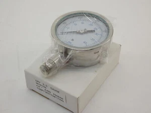 Pressure Gauge, 0-600PSI, 4", 1/2" NPT Bottom Connection - NEW Surplus! - Picture 1 of 5