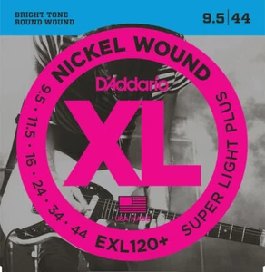 Cuerdas de guitarra enrolladas en níquel D'Addario EXL120+-3D, Super Light Plus 9.5-44 3 juegos - Imagen 1 de 1