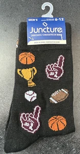 Mens Fun Themed Dress Socks Sports Sz 6-12 - Picture 1 of 2