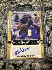 2022 Leaf Draft - Autographs Gold #BA-QJ1 Quentin Johnston (AU, RC)