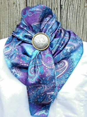 Дикая тряпка шарф Western ковбой Buckaroo шарфы бандана ковбой шелковистый пейсли - Изображение 1 из 4