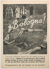 RSI “LE FOSSE DI BOLOGNA!” volantino di propaganda Repubblica Sociale Italiana
