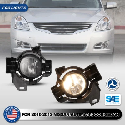for 2010-2012 Nissan Altima Sedan Replacement Pair Fog Lights Clear Fog Lights - Image 1 of 4