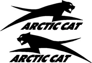 Arctic cat snowmobile jumping cat 2 decal vinyl sticker set left & right sides - Picture 1 of 2
