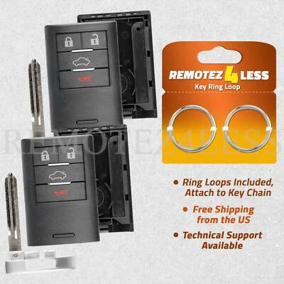 2 For 2008 2009 2010 2011 Cadillac STS Car Remote Key Fob Shell Case - Image 1 of 4