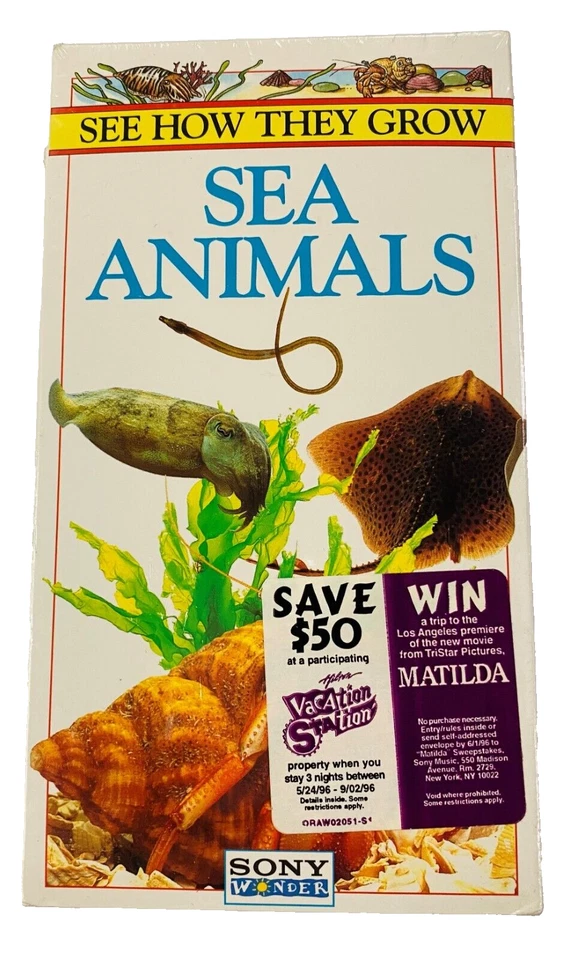 See How They Grow Sea Animals - VHS (1996) NEW SEALED - Image 1 of 4