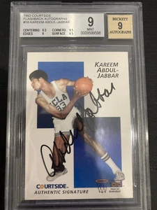 1992 COURTSIDE Kareem ABDUL-JABBAR FLASHBACK-AUTO #18 BGS 9 w/ 2 x 9.5 Subs - Picture 1 of 2